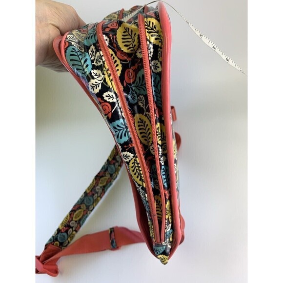 Vera Bradley Frill Messenger Bag Happy Snails Pattern Pink Leaf Flap Magnetic - Picture 15 of 16